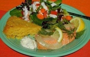 poached salmon