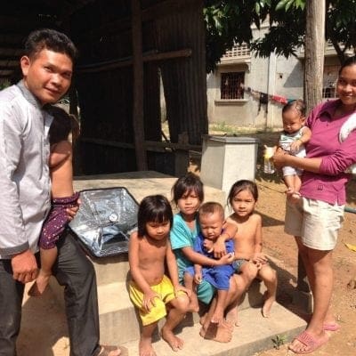 Cambodia family who love their sunflair solar oven